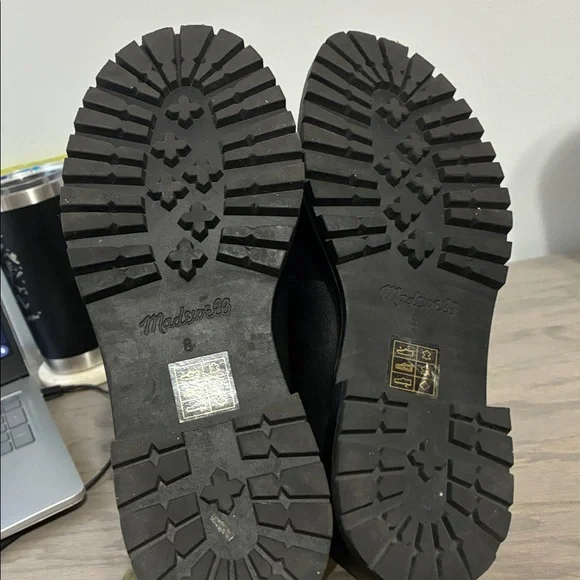 Madewell The Bradley Hardware Lugsole Leather Loafer Mule Preppy Black Sz 8 - Picture 9 of 10